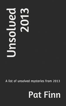 portada Unsolved 2013 (in English)