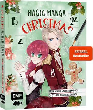 portada Mein Manga-Adventskalender-Buch: Magic Manga Christmas: 24 Starke Figuren Zeichnen? Mit Perforierten Seiten zum Auftrennen (in German)