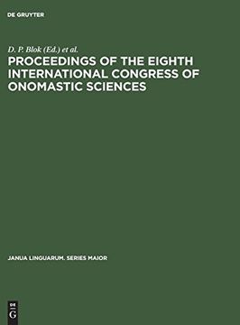 portada Proceedings of the Eighth International Congress of Onomastic Sciences (en Alemán)