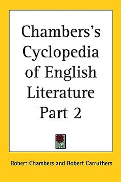 portada chambers's cyclopedia of english literature part 2