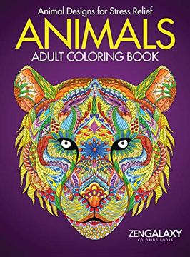 portada Adult Coloring Book: Animals: Calming Animal Designs (in English)