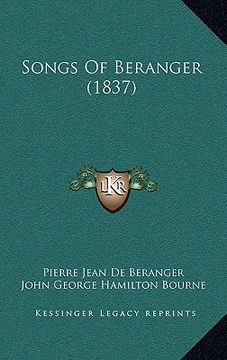 portada songs of beranger (1837) (en Inglés)