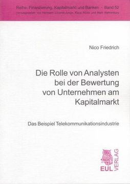 portada Die Rolle von Analysten bei der Bewertung von Unternehmen am Kapitalmarkt (en Alemán)