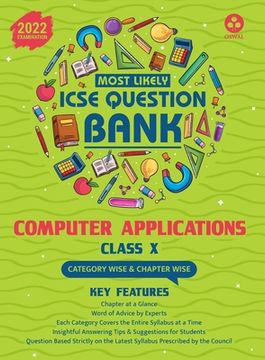 portada Most Likely Question Bank - Computer Applications: ICSE Class 10 for 2022 Examination (en Inglés)