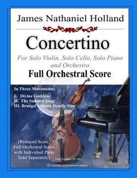 portada Concertino: For Solo Violin, Solo Cello, Solo Piano and Orchestra FULL SCORE ONLY (in English)