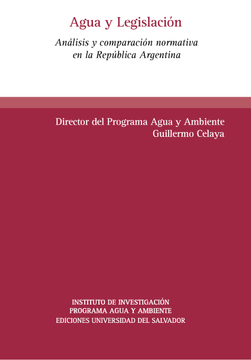portada Agua y legislación. Análisis y comparación normativa en la República Argentina