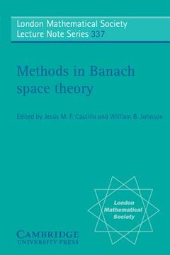 portada methods in banach space theory: proceedings of the v conference on banach spaces, caceres, spain, 13-18 september 2004 (en Inglés)