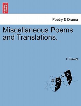 portada miscellaneous poems and translations. (en Inglés)