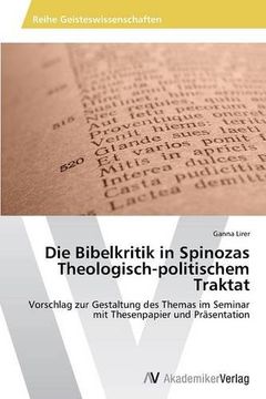 portada Die Bibelkritik in Spinozas Theologisch-politischem Traktat