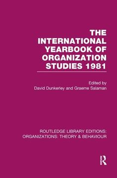 portada The International Yearbook of Organization Studies 1981 (Rle: Organizations)