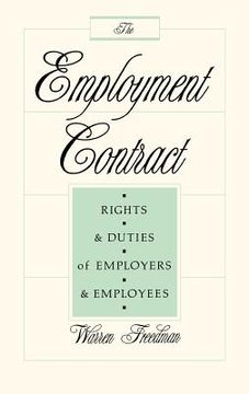 portada the employment contract: rights and duties of employers and employees (en Inglés)