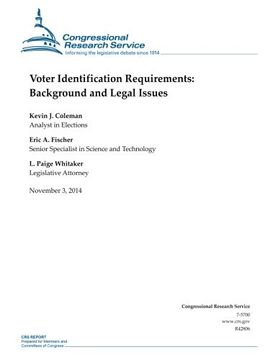 portada Voter Identification Requirements: Background and Legal Issues (CRS Reports)