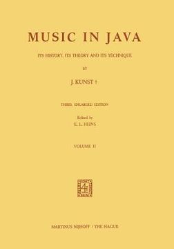 portada Music in Java: Its History, Its Theory and Its Technique (en Inglés)