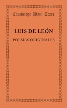 portada Poesias Originales Paperback (Cambridge Plain Texts)