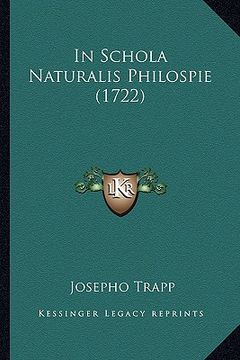 portada in schola naturalis philospie (1722) (en Inglés)