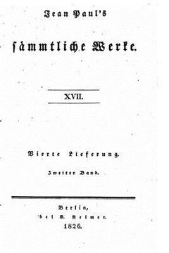 portada Jean Paul's sämmtliche Werke - XVII (in German)