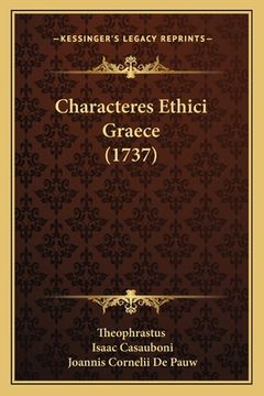 portada Characteres Ethici Graece (1737) (en Latin)
