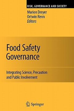portada food safety governance: integrating science, precaution and public involvement (en Inglés)