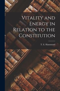 portada Vitality and Energy in Relation to the Constitution (en Inglés)