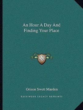 portada an hour a day and finding your place (en Inglés)