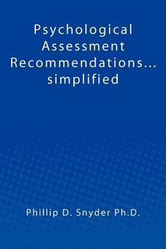portada psychological assessment recommendations...simplified (en Inglés)