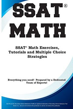 portada SSAT Math: Math Exercises, Tutorials and  Multiple Choice Strategies