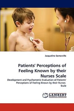 portada patients' perceptions of feeling known by their nurses scale (en Inglés)