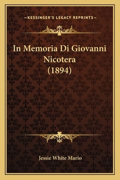 portada In Memoria Di Giovanni Nicotera (1894) (in Italian)