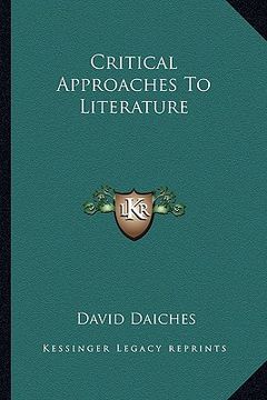 portada critical approaches to literature (in English)