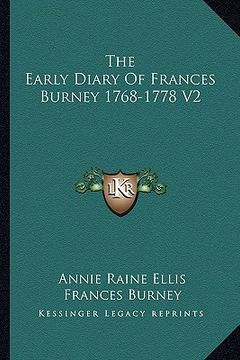 portada the early diary of frances burney 1768-1778 v2 (en Inglés)