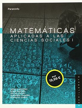 portada Matemáticas Aplicadas a las Ciencias Sociales i. 1º Bachillerato