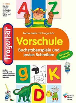 portada Fragenbär, Vorschule - Buchstabenspiele und Erstes Schreiben (en Alemán)