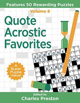 portada Quote Acrostic Favorites: Features 50 Rewarding Puzzles (Puzzle Books for Fun) (en Inglés)