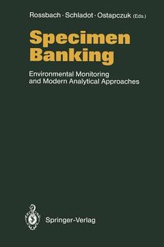 portada specimen banking: environmental monitoring and modern analytical approaches (en Inglés)