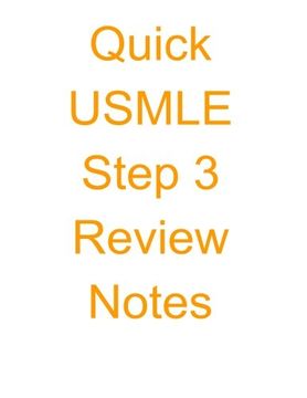 portada Quick USMLE Step 3 Review Notes (Quick USMLE Review Notes)