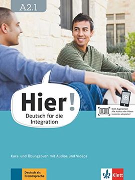 portada Hier! A2. 1: Deutsch für die Integration. Kurs- und Übungsbuch mit Audios und Videos (Hier! / Deutsch für die Integration) (en Alemán)