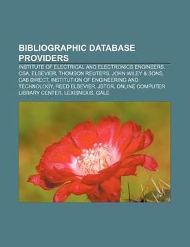 portada bibliographic database providers: institute of electrical and electronics engineers, csa, elsevier, thomson reuters, john wiley & sons