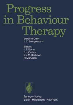 portada progress in behaviour therapy (en Inglés)