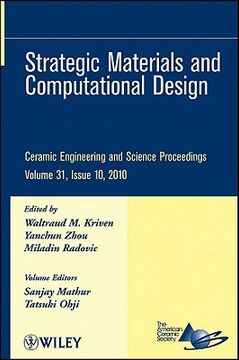 portada strategic materials and computational design: ceramic engineering and science proceedings, volume 31, issue 10