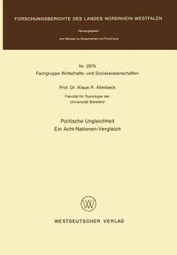 portada Politische Ungleichheit: Ein Acht-Nationen-Vergleich (in German)
