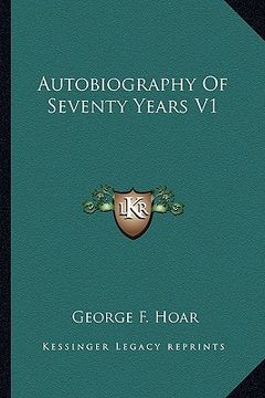 portada autobiography of seventy years v1 (en Inglés)