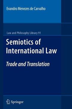 portada semiotics of international law: trade and translation (en Inglés)