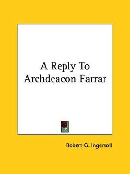 portada a reply to archdeacon farrar (en Inglés)
