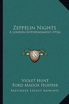 portada zeppelin nights: a london entertainment (1916) (en Inglés)