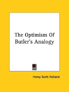 portada the optimism of butler's analogy (en Inglés)