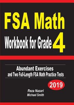 portada FSA Math Workbook for Grade 4: Abundant Exercises and Two Full-Length FSA Math Practice Tests