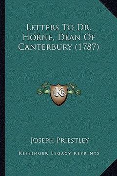 portada letters to dr. horne, dean of canterbury (1787) (en Inglés)