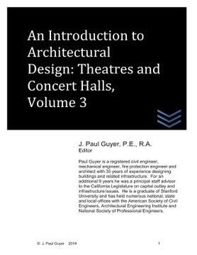 portada An Introduction to Architectural Design: Theatres and Concert Halls, Volume 3 (en Inglés)