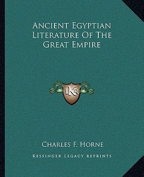 portada ancient egyptian literature of the great empire