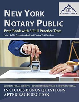 portada New York Notary Public: Prep Book With 3 Full Practice Tests (en Inglés)